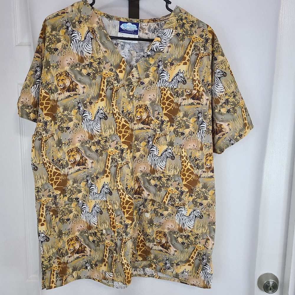 (785) Comfy Cotton Scrubs, Woman's Short Sleeve Hospital Work Scrubs, Size: M